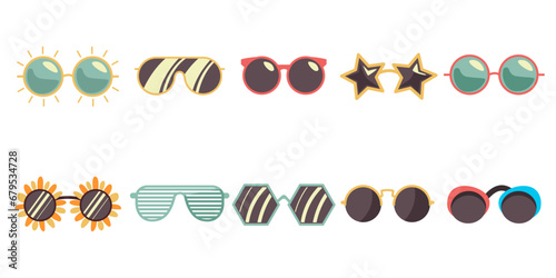 modern sunglasses style illustration photo