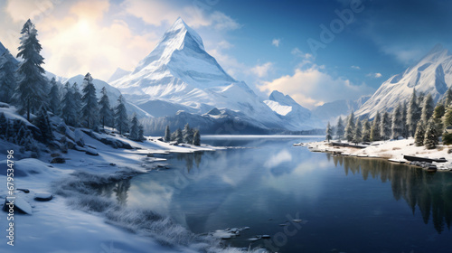 A picturesque snowy landscape