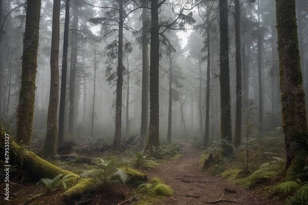 Naklejka premium Very scary and dangerous forests