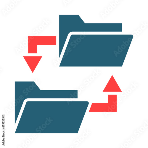 Directory Replacement Glyph Two Color Icon Design