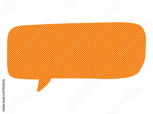 Speech bubble with texture in collage style. Vector illustration