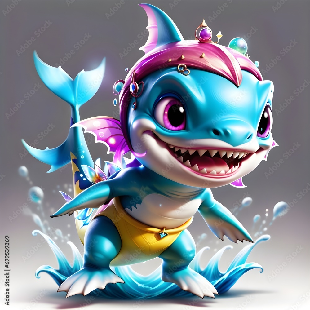 Frightening Fairy Tale: Scary Baby Shark in a Fantastical World