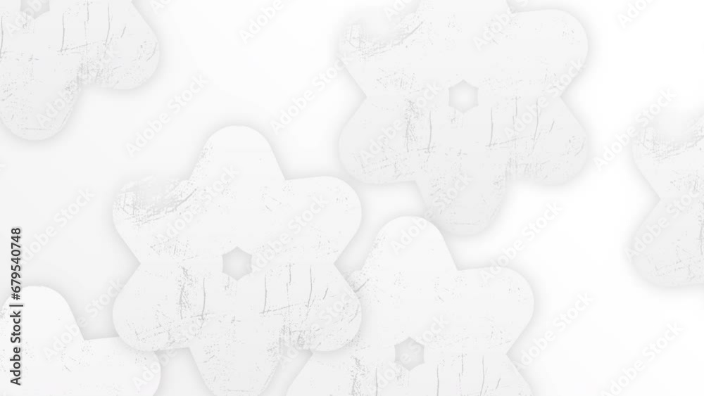 Grey white minimal geometric design with grunge texture. Abstract corporate motion background. Seamless loop. 4K footage Grey white minimal geometric design with grunge texture. Abstract corporate motion background. Seamless loop. 4K footage