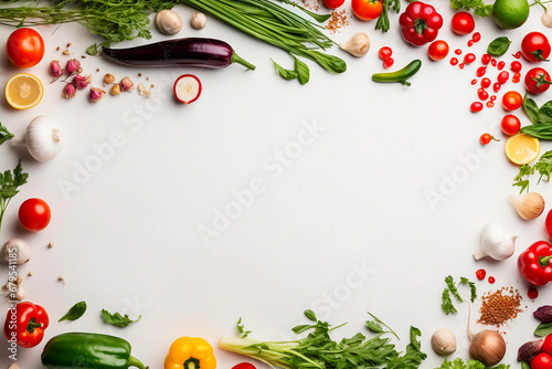 frame of vegetables