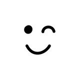 Smiling, face, with, smiling, eyes flat vector icon in emotions