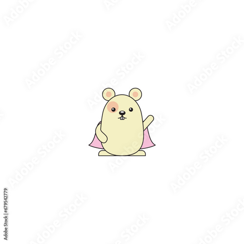 cute vector capybara with sunglasses cartoon