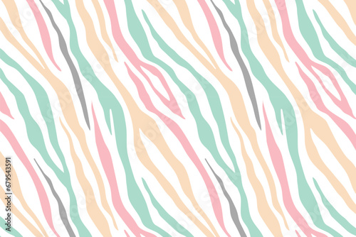 Seamless pattern animal skin hand drawn design. Leopard brush paint background with zebra illustration. Design for fashion,fabric,wallpaper,web and all prints