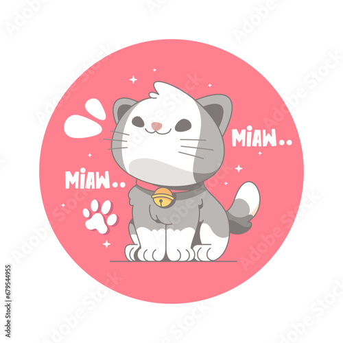 meme cat cartoon vector background