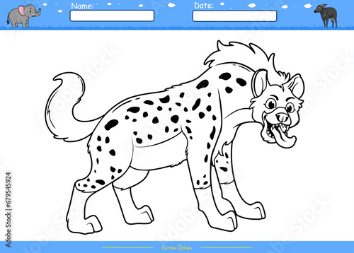 Lets color it Hyena
