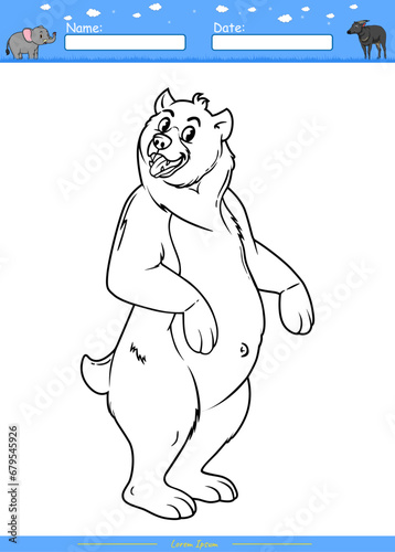 Lets color it Grizzly Bear