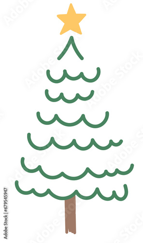 Christmas tree with star