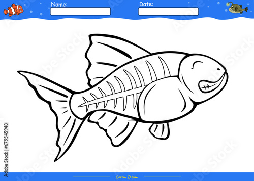 Lets color it X Ray fish.