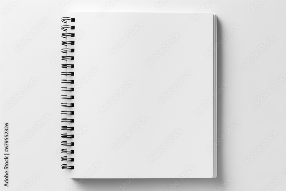 Blank notebook on white background. Blank notebook on white background.