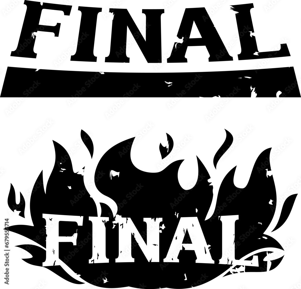 Fototapeta premium FINALの文字のロゴ