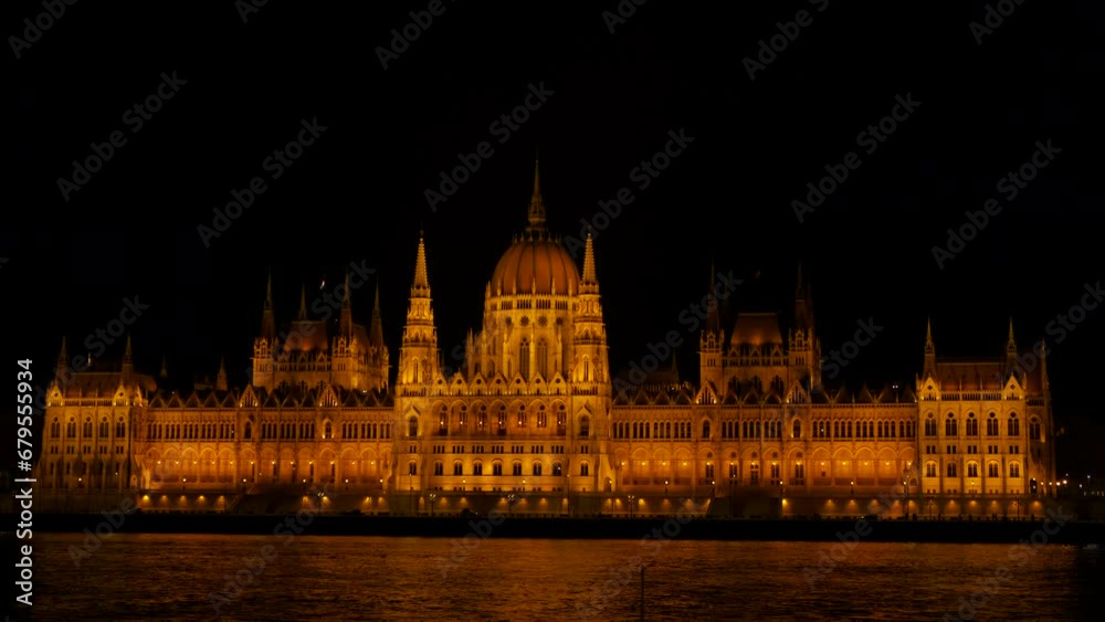 Illuminated building of the Hungarian Parliament Illuminated building of the Hungarian Parliament