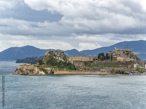 View of the old town and the old Venetian fortress of Corfu (Kérkyra or Korkyra), Corfu island, Ionian Sea, northwestern Greece photo