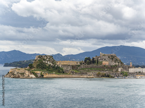 View of the old town and the old Venetian fortress of Corfu (Kérkyra or Korkyra), Corfu island, Ionian Sea, northwestern Greece photo