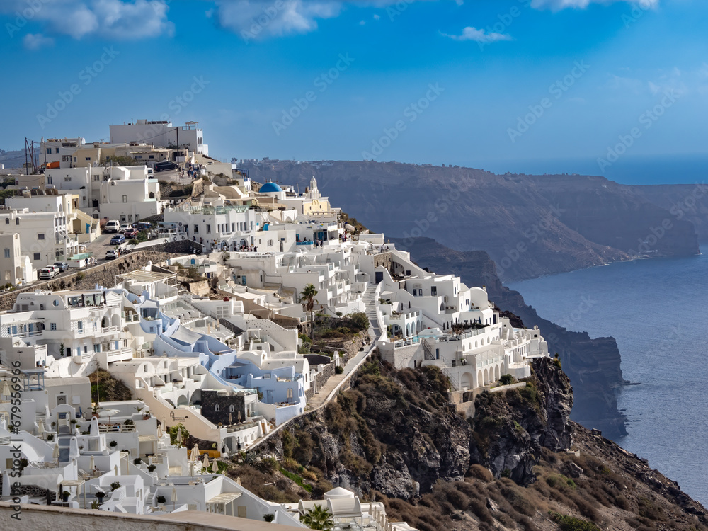 View of Santorini (officially Thira and Classical Greek Thera) island, Cyclades islands, Aegean Sea, Greece