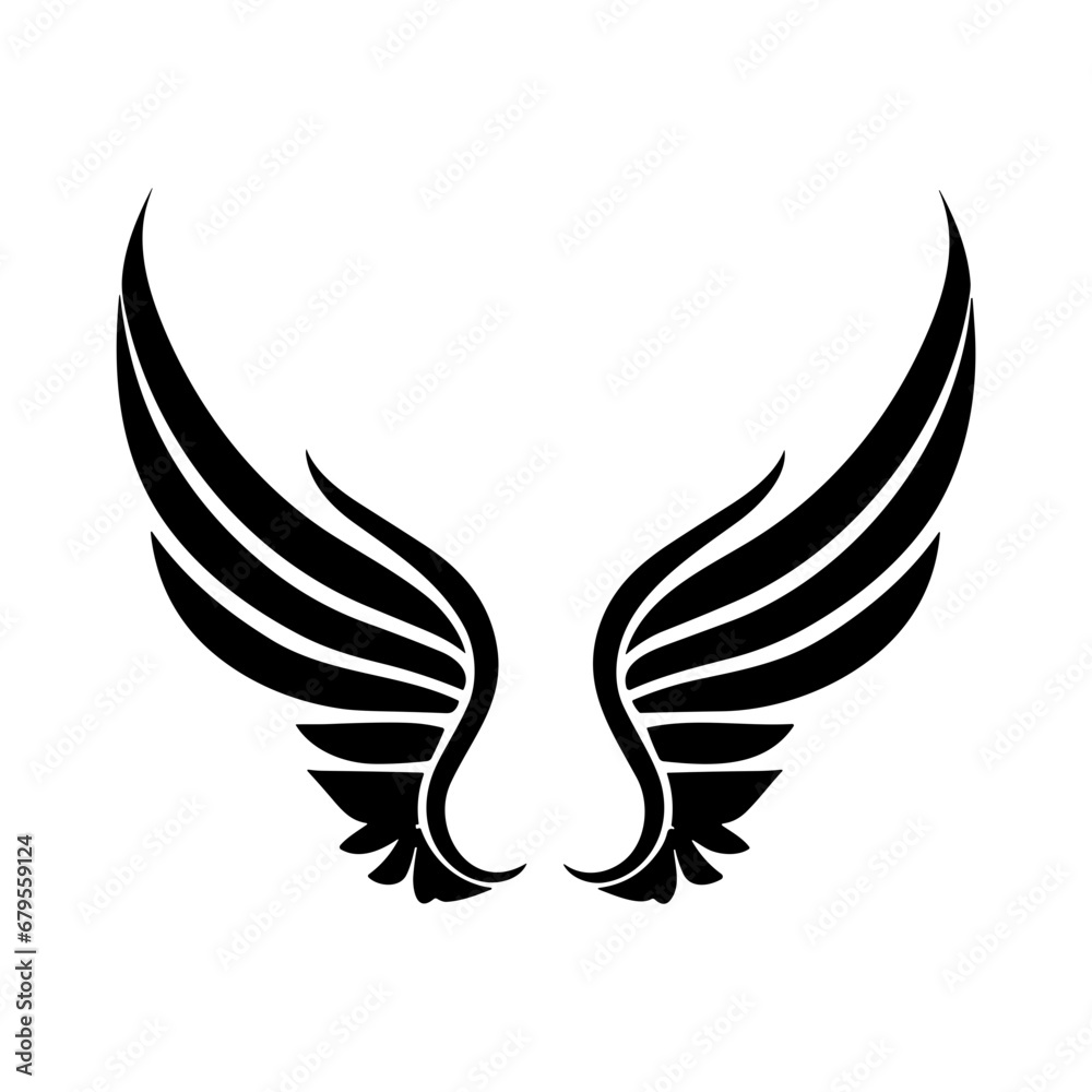 Obraz premium wing isolated vector
