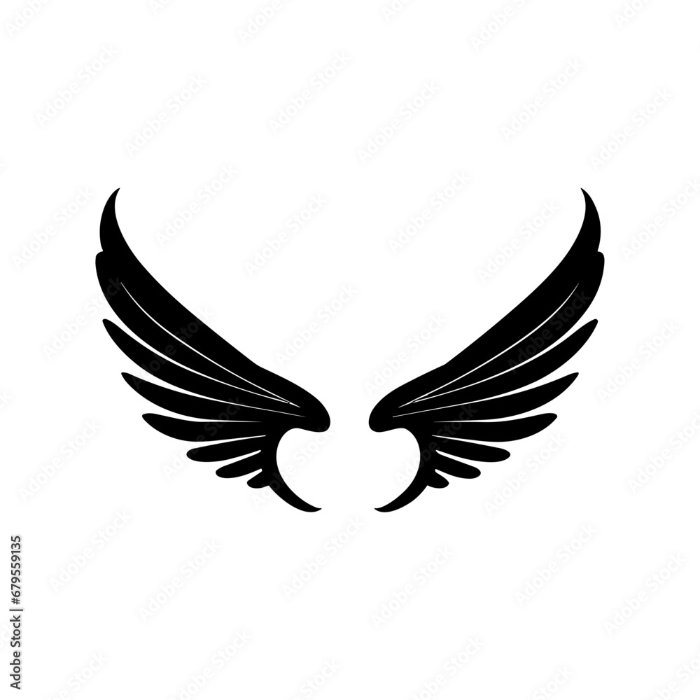 Obraz premium wing isolated vector