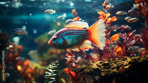 Colorful fish underwater.