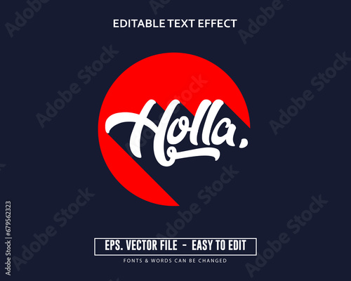 Editable long shadow text effect trending style