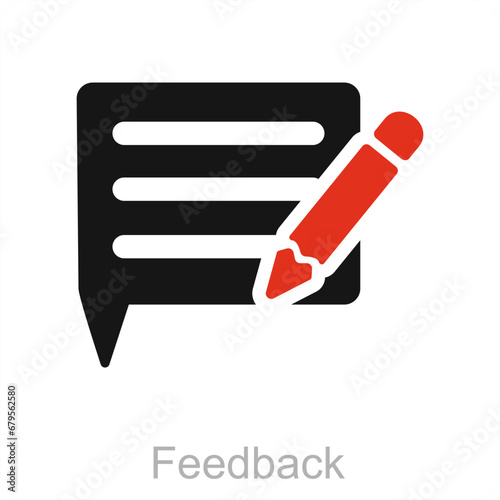 Feedback and ratings icon concept