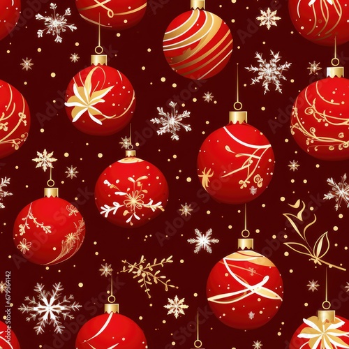 merry christmas pattern wallpaper  red background