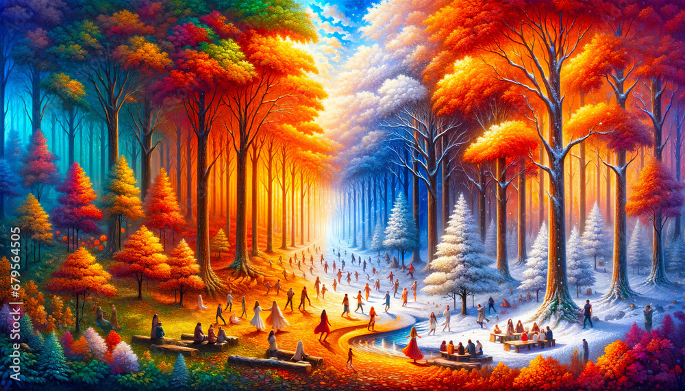 A Journey Through the Mystical Tapestry of Seasonal Wonder. Autumn to Winter