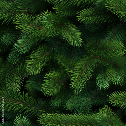 Seamless pattern with fir branches. Vector illustration for your design
