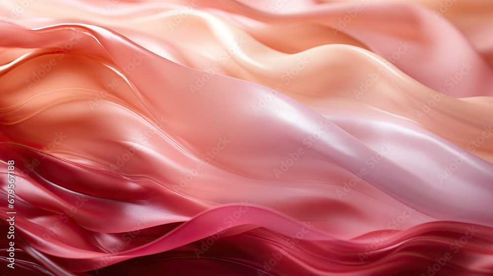 Fototapeta premium Silky pink waves flowing in a smooth, fluid abstract pattern