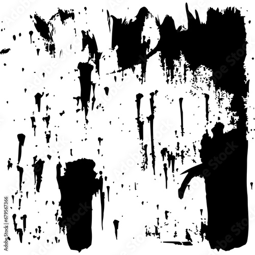 Abstract black Ink splash background, grunge vector design template - paint brush splat