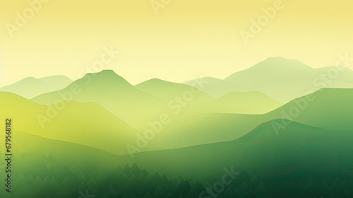 Nature illustration sunset landscape atmosphere. Environment theme.