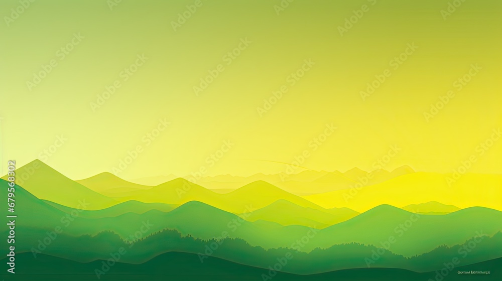 Nature illustration sunset landscape atmosphere. Environment theme.