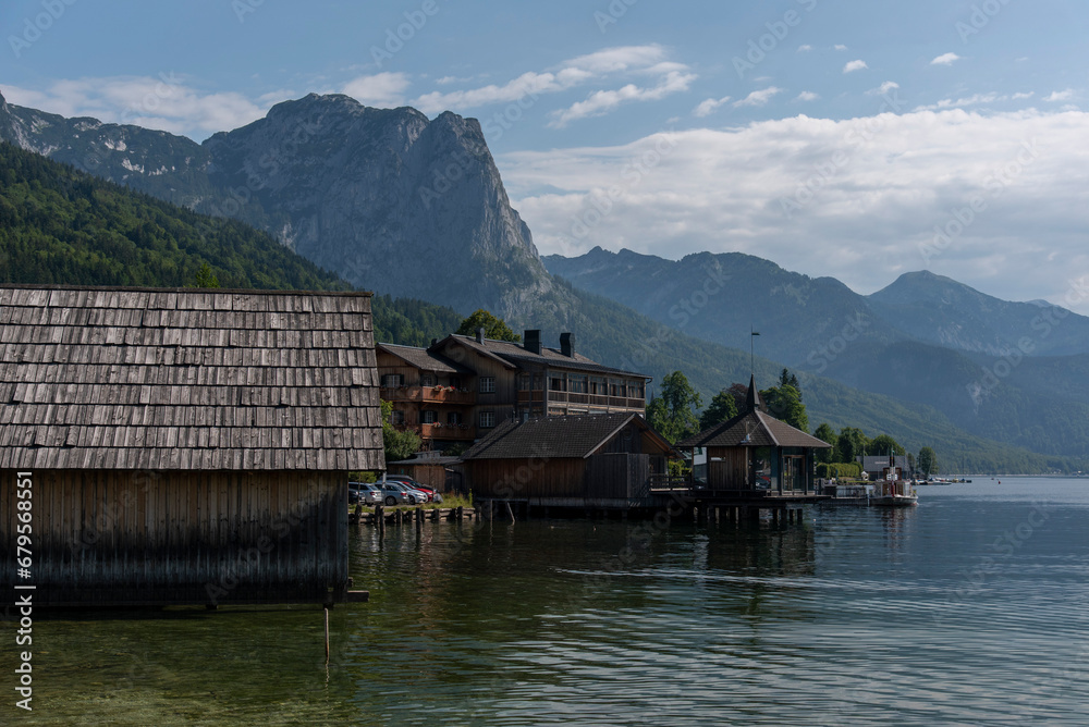 Fototapeta premium Landscape at the Grundlsee lake
