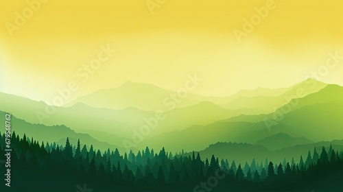 Nature illustration sunset landscape atmosphere. Environment theme.