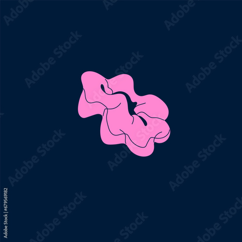 Cute girlish scrunchie, bright woman scrunchy. Elastic headband for kids, old childish hair band. Hairstyle, coiffure accessory. Retro fashion, style. Monochrome flat isolated vector illustration