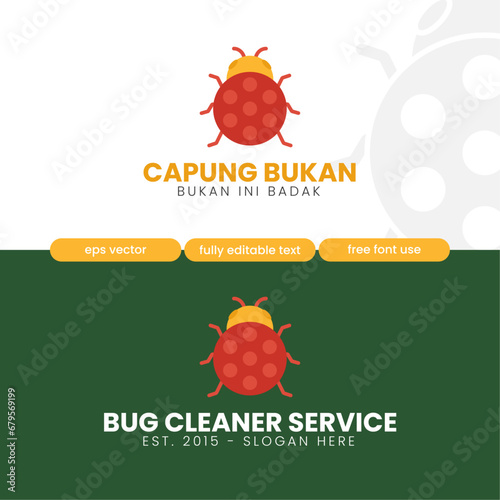 Bug Cleaner Base Logo Editable Vector