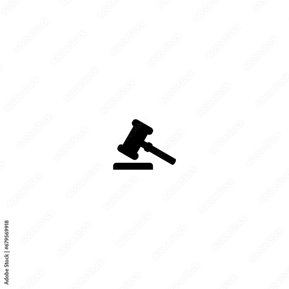 Judge gavel icon. Auction hammer icon isolated on white background Judge gavel icon. Auction hammer icon isolated on white background
