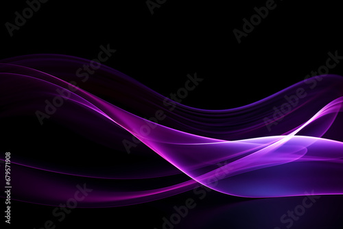 Purple light waves lines design. Abstract technology futuristic background.