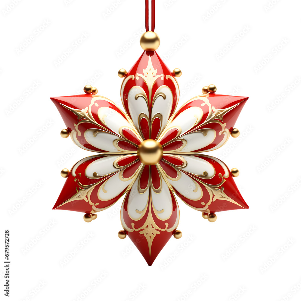 Christmas decoration illustration on transparent background, Christmas decoration, holiday decoration material, vector illustration