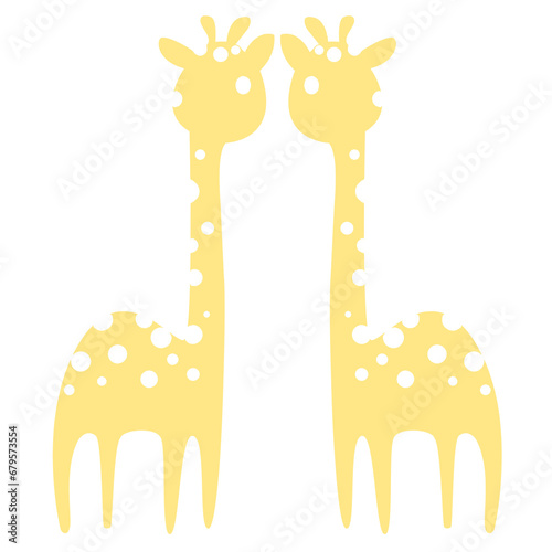 Two Giraffe Standing Next to Each Other