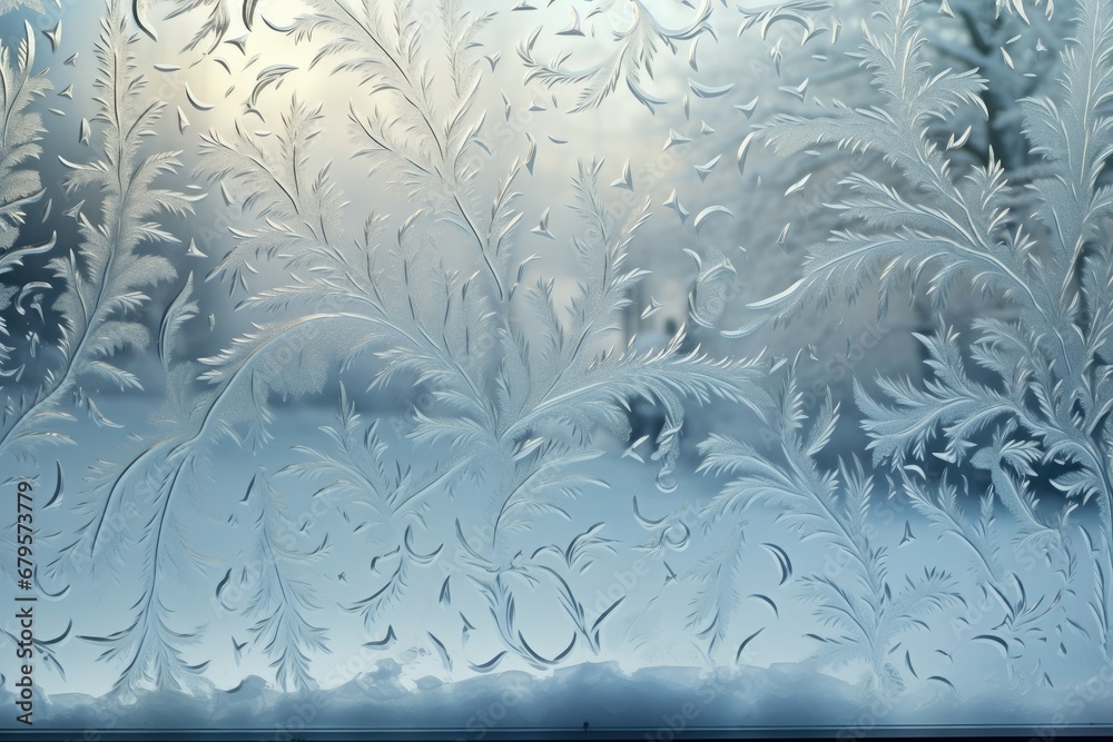 Jack Frost painting frosty patterns on windows. Stock Illustration