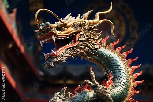 chinese new year dragon furious monster  © smoke