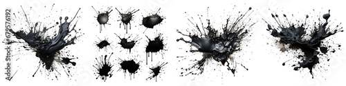 ink splats Hyperrealistic Highly Detailed Isolated On Transparent Background Png File