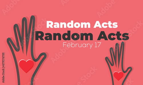 Random acts of kindness day. background, banner, card, poster, template. Vector illustration.