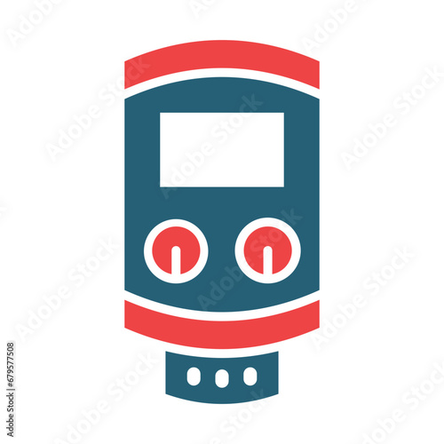 Tankless Water Heater Glyph Two Color Icon Design