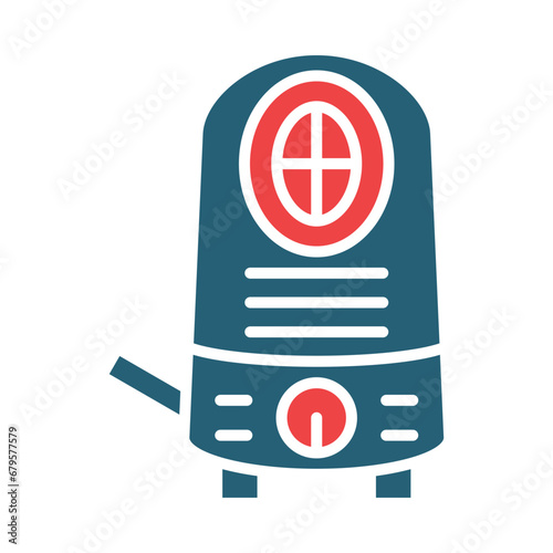 Air Humidifier Glyph Two Color Icon Design
