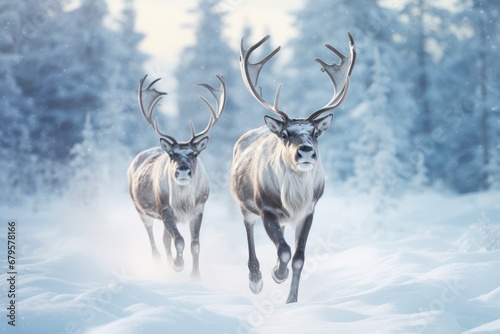 29_38. Reindeer with jingle bell collars prancing through a snowy meadow. --ar 3 2 --v 5.2 Job ID  d2982eb1-1417-48c8-b34c-8f2d1802f04e