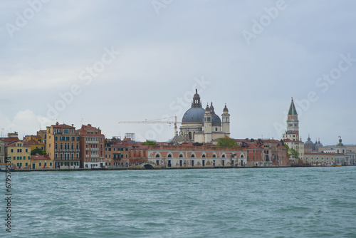 Waterfront of Guidecca canal in Venezia in stormy spring day. Venice - 4 May, 2019 © hurricanehank